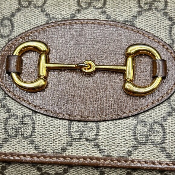 Gucci GG Supreme Monogram Horsebit 1955 Flap‎ Card Case Wallet - EUC - Picture 3 of 8